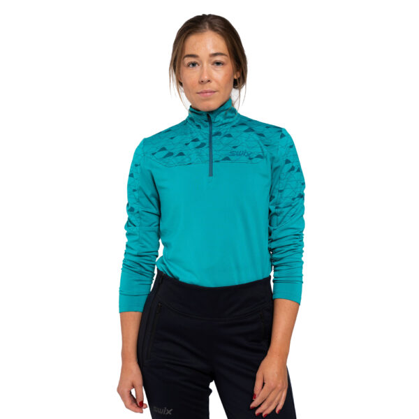 Swix Infinity Light 1_2 Zip Wmns Teal