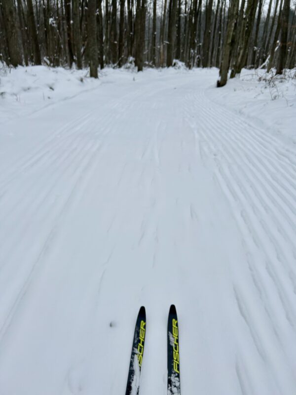 early season snow at cross country ski headquarters