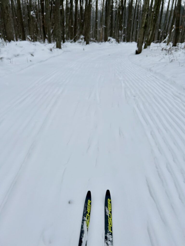 early season snow at cross country ski headquarters