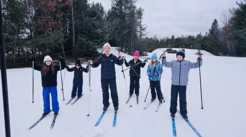 Kids on Practice Area at Cross Country Ski Headquarters